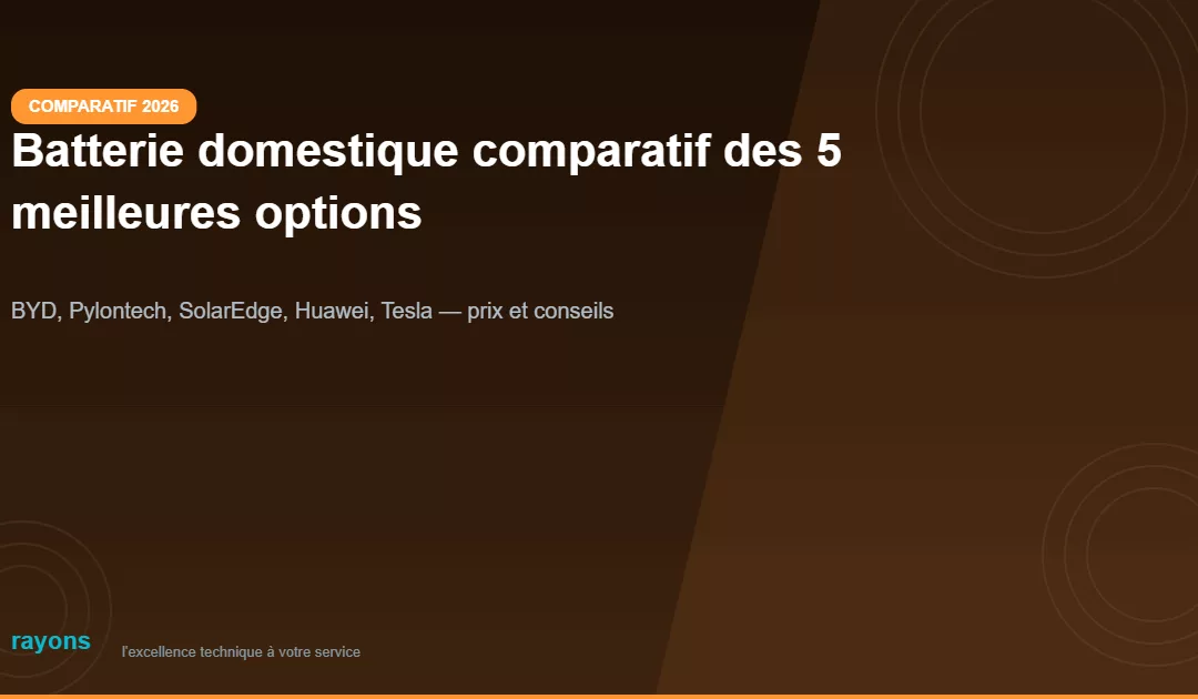 Batterie domestique en Belgique : comparatif des 5 meilleures options en 2026